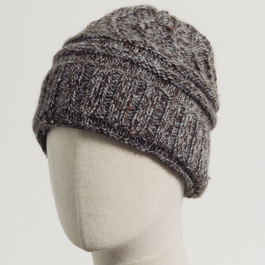 Raaj Zigzag Cable Beanie in Sky Melange