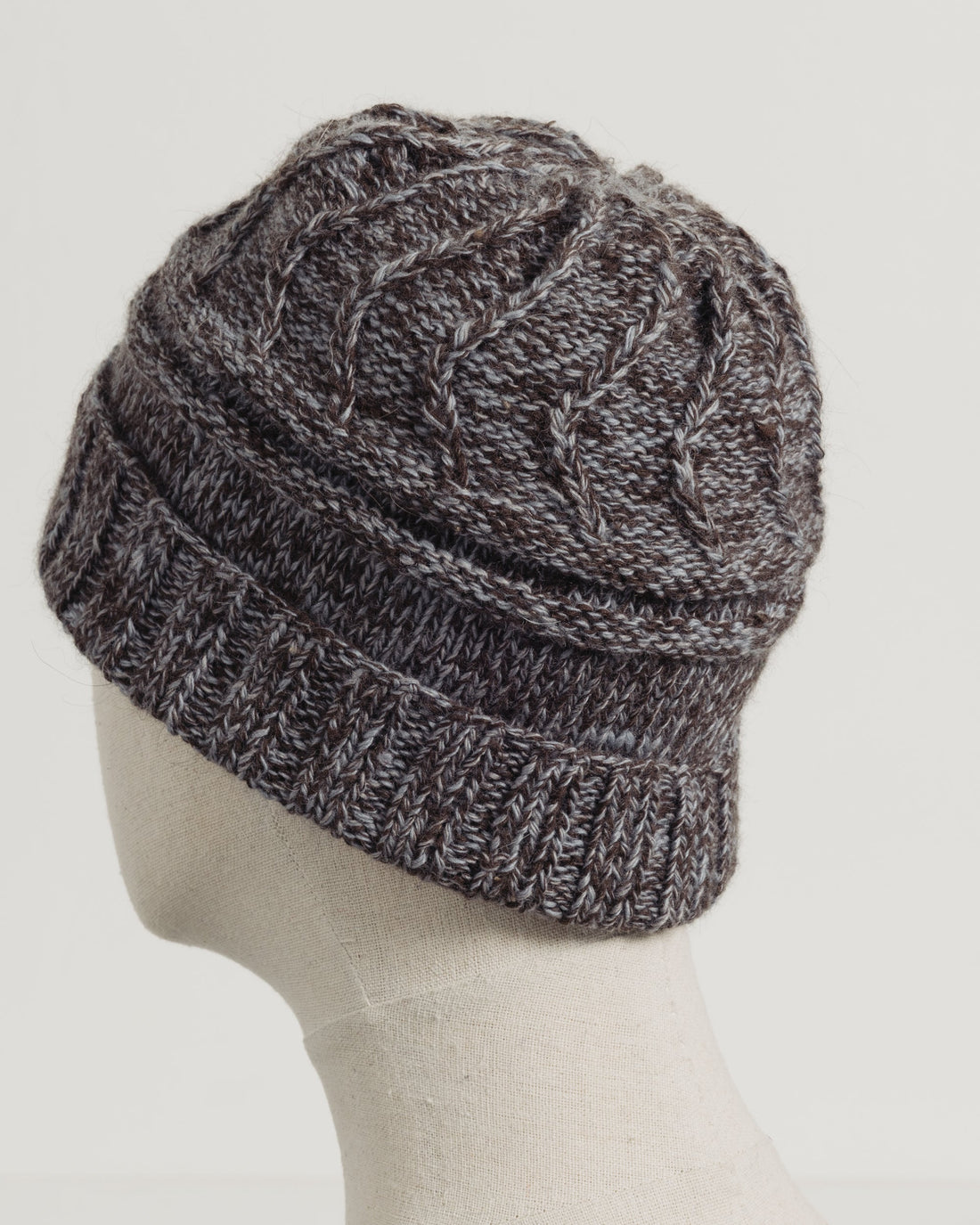 Raaj Zigzag Cable Beanie in Sky Melange