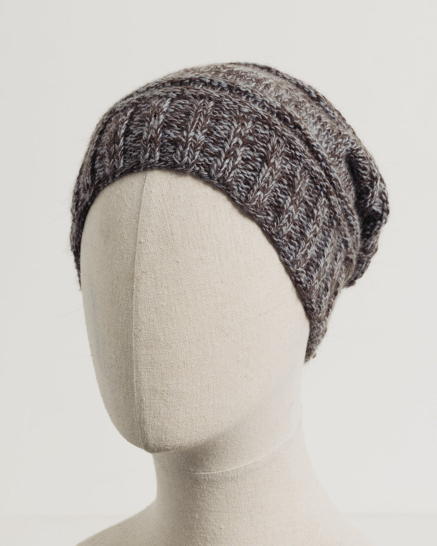 Raaj Zigzag Cable Beanie in Sky Melange