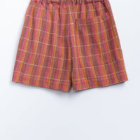 Ekiya Short in Nubby Cotton Sunset Plaid