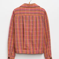 Padma Jacket in Nubby Cotton Sunset Plaid