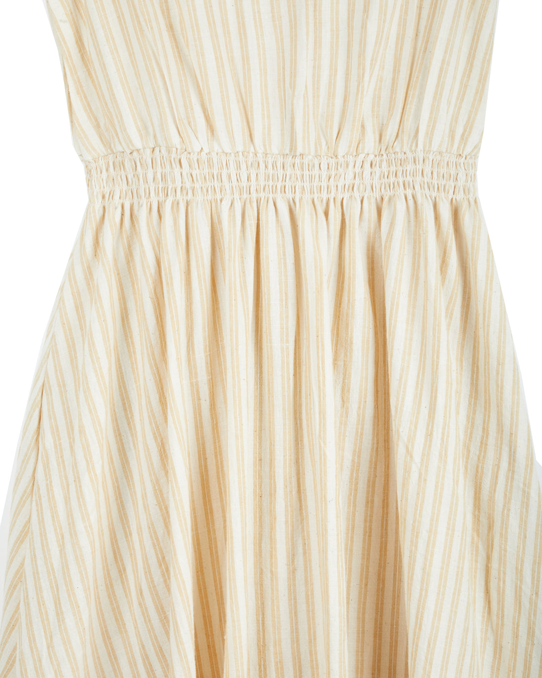 Eesha V Dress in Yellow Stripes