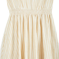 Eesha V Dress in Yellow Stripes