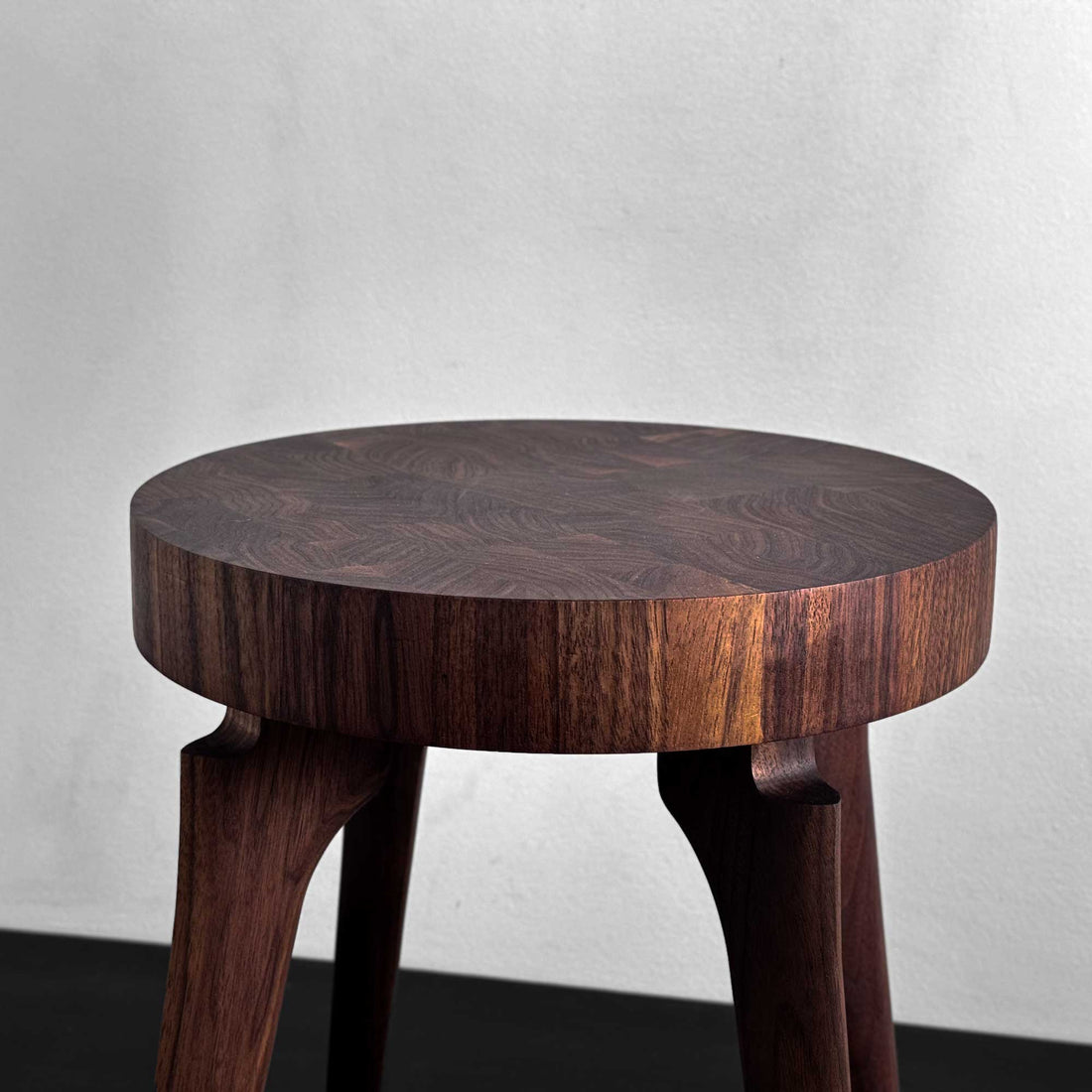 Side Table with End Grain Round Top