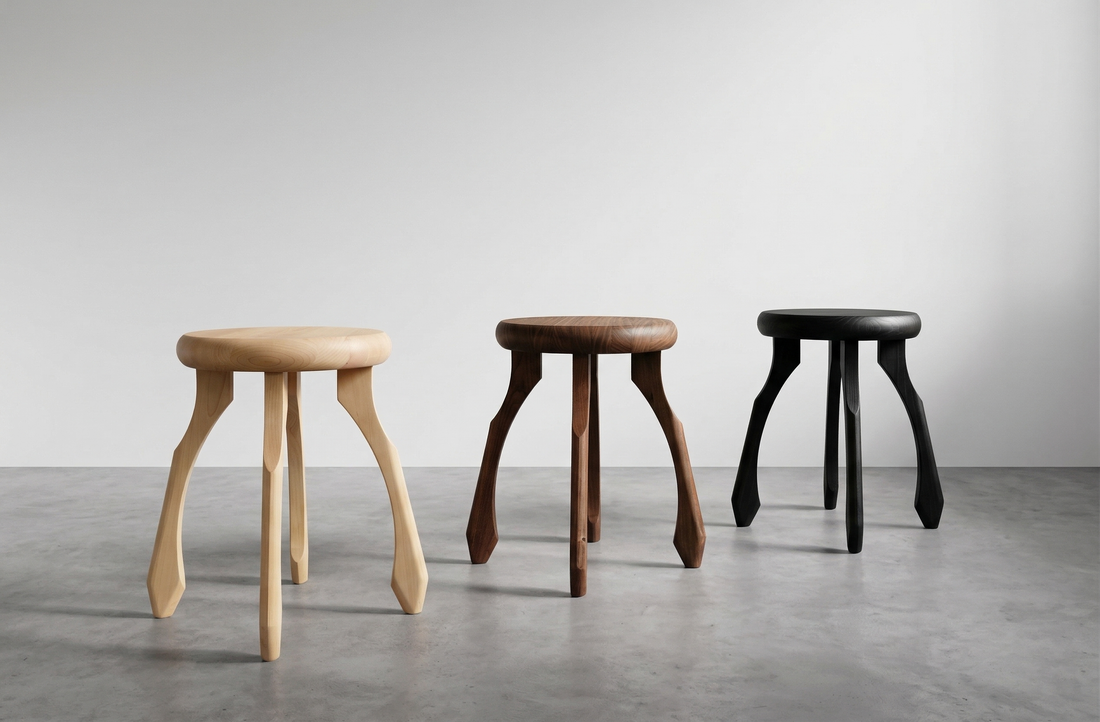 Sparrow Side Table — Sculptural Hardwood in End Grain or Long Grain