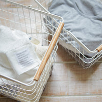 Wire Basket - Two Sizes - Steel + Wood