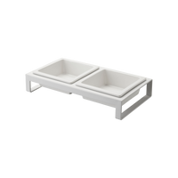 Pet Food Bowl - Steel + Ceramic