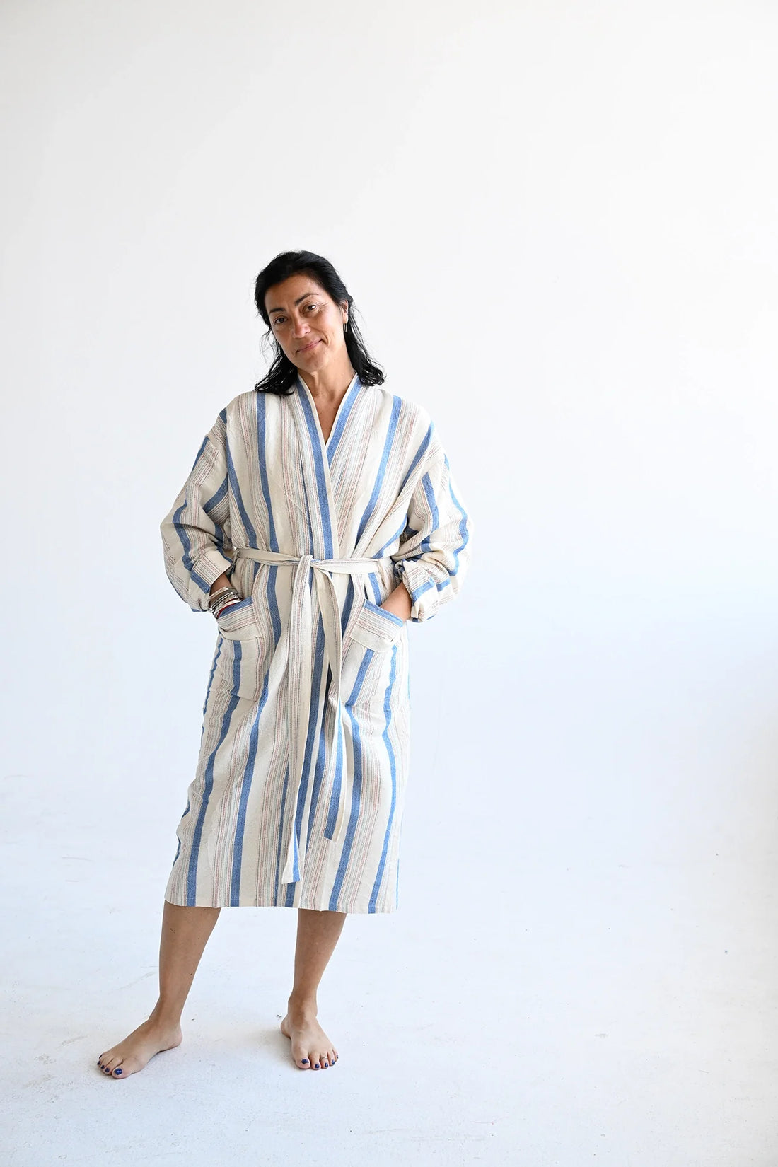 Blue Ivory Montauk Long Bathrobe