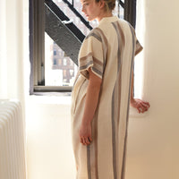 Brown Cream Nomad Short Sleeve Maxi Kaftan