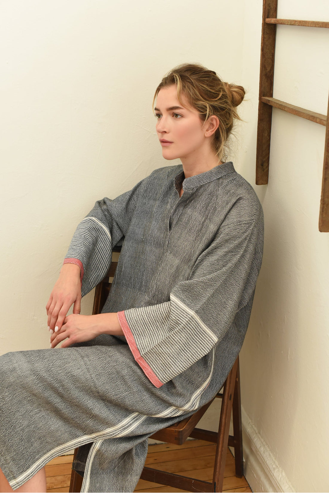 Charcoal Tribeca Long Sleeve Maxi Kaftan