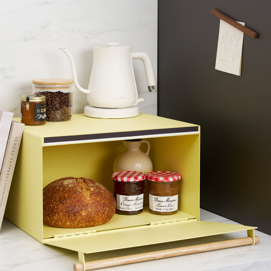 Bread Box - Steel + Wood