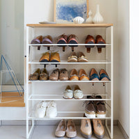 Six-Tier Shoe Rack (34" H)  - Steel