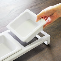 Pet Food Bowl - Steel + Ceramic