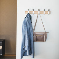 Wall-Mounted Coat Rack - Steel + Wood