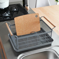 Dish Rack - Steel + Wood