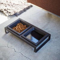 Pet Food Bowl - Steel + Ceramic