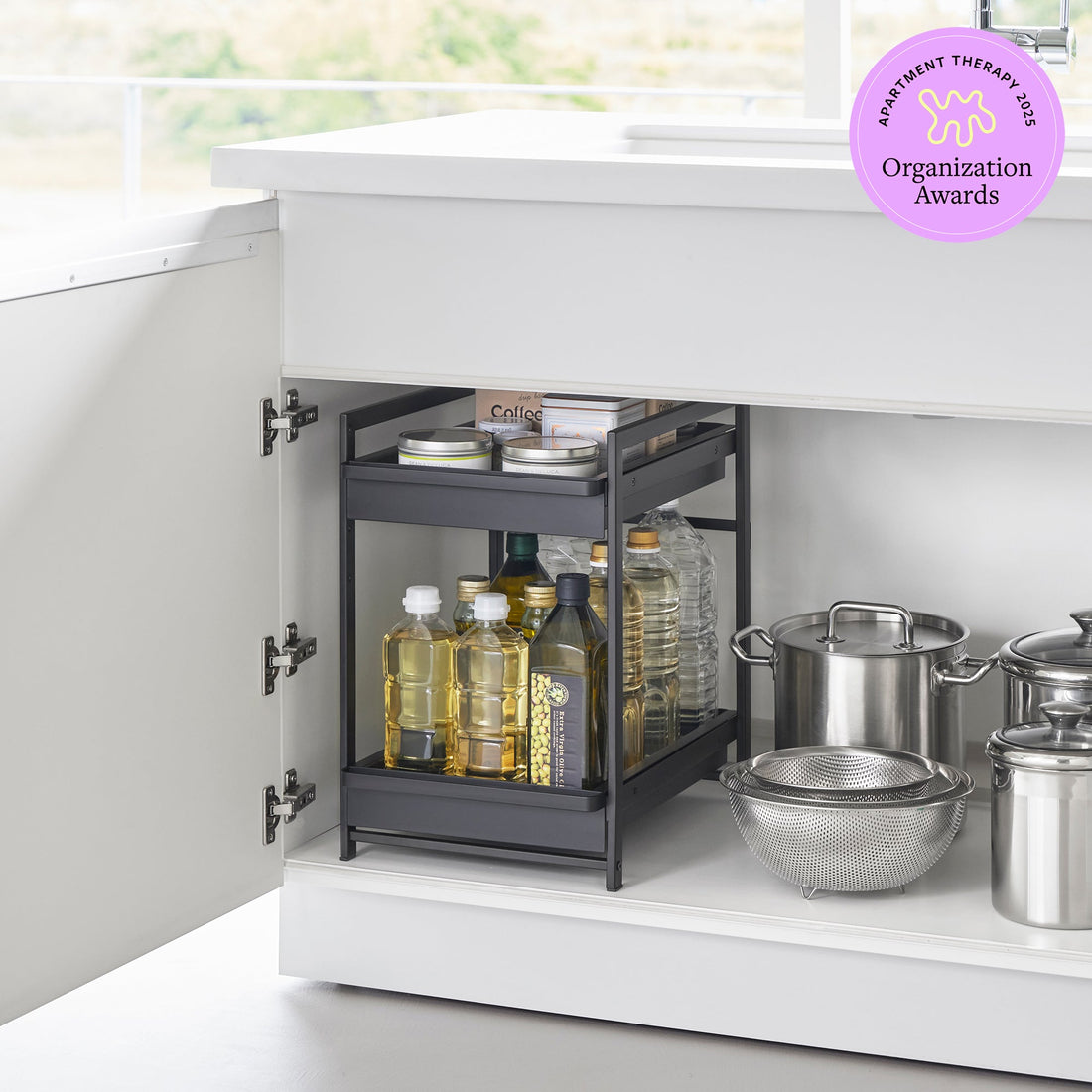 Two-Tier Pull-Out Shelf - Steel