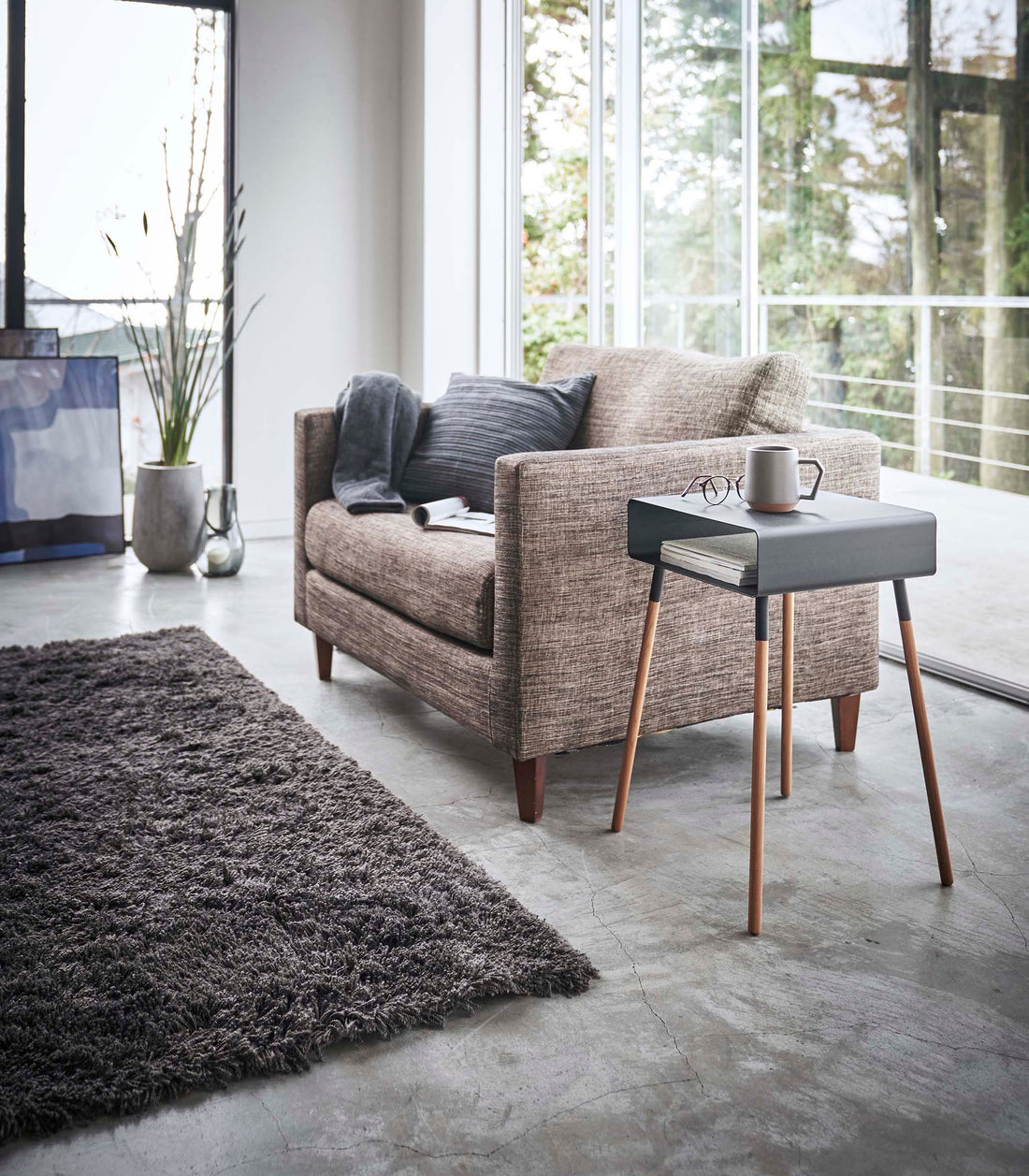 Storage Table - Tall (23" H)  - Steel + Wood