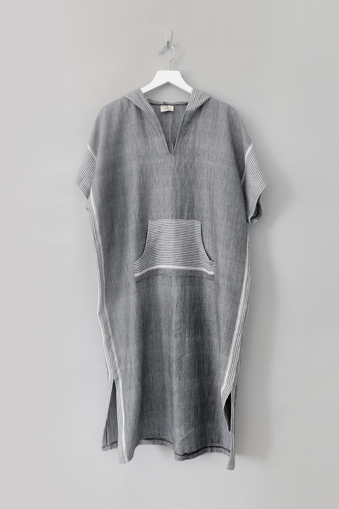Grey Stripe Tribeca Hooded Maxi Kaftan