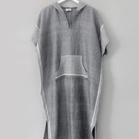 Grey Stripe Tribeca Hooded Maxi Kaftan