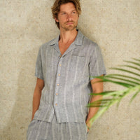 Fez Shirt in Linen Jacquard