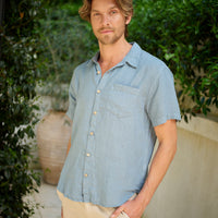 Hudson Shirt in Garment Dyed Linen