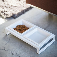 Pet Food Bowl - Steel + Ceramic