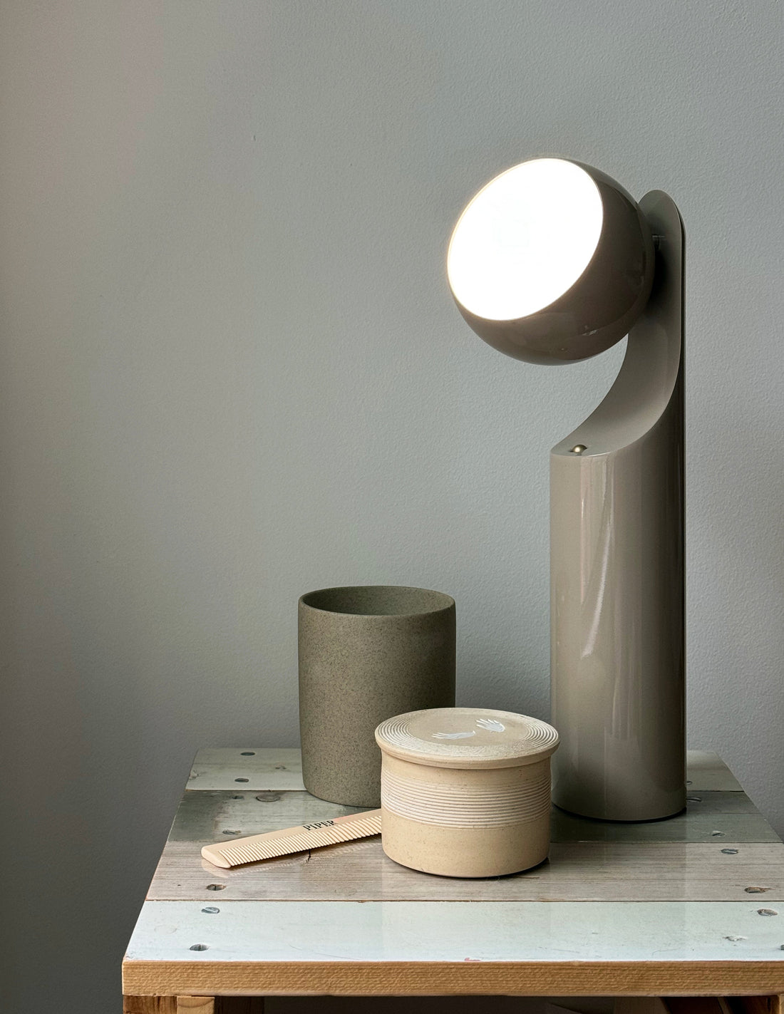 Mono Portable Lamp: Beige