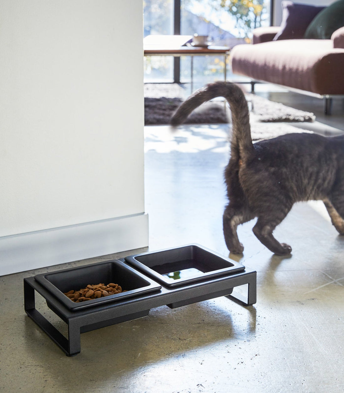 Pet Food Bowl - Steel + Ceramic