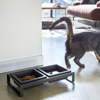 Pet Food Bowl - Steel + Ceramic