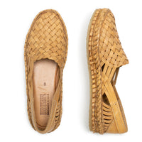 Women's Woven Flat in Honey + No Stripes