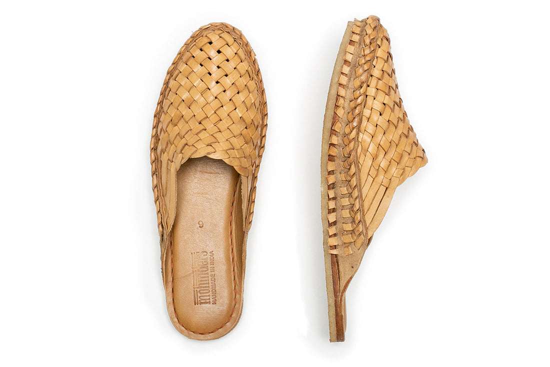 Women's Woven Slide in Honey + No Stripes