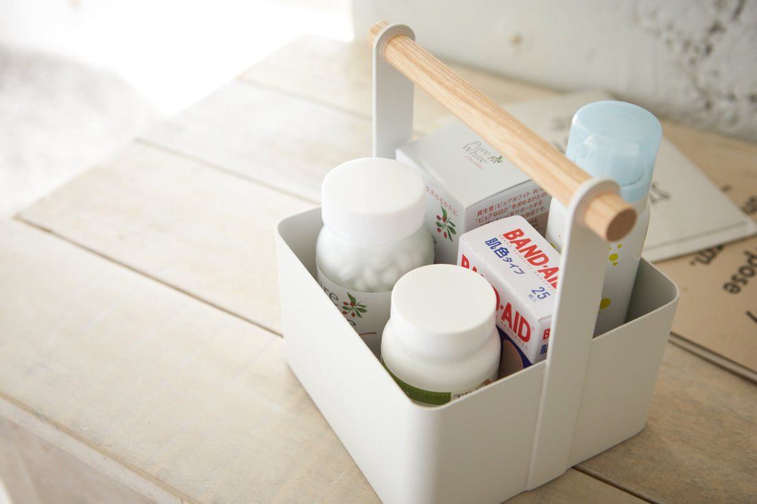 Storage Caddy - Small - Steel + Wood
