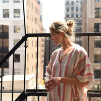 Pink Ivory Montauk V-Neck Kaftan