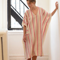Pink Ivory Montauk V-Neck Kaftan