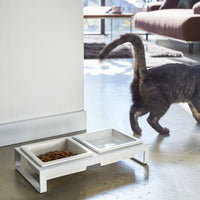 Pet Food Bowl - Steel + Ceramic