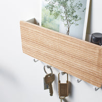 Magnetic Key Rack - Steel + Wood