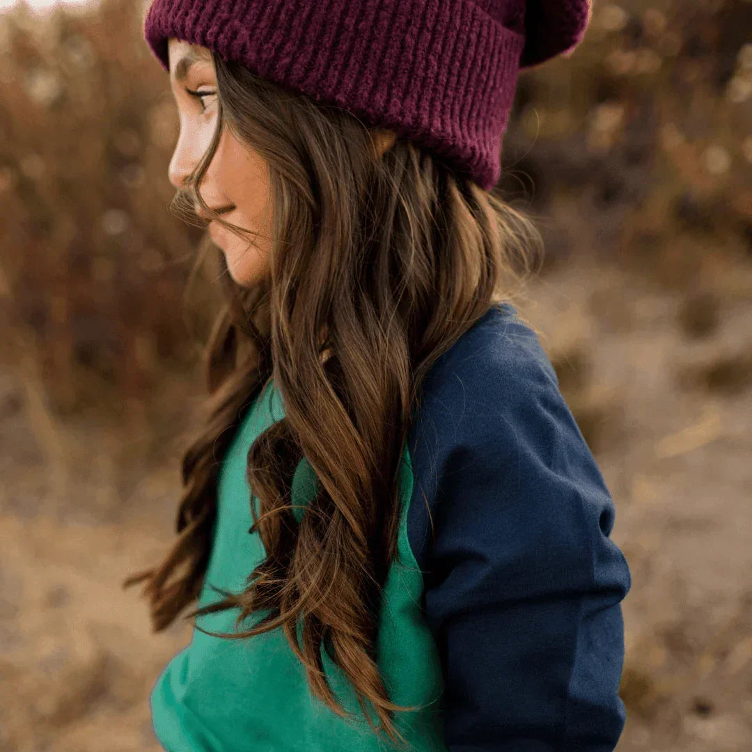 Organic Stevie Raglan Sweatshirt Colorblock