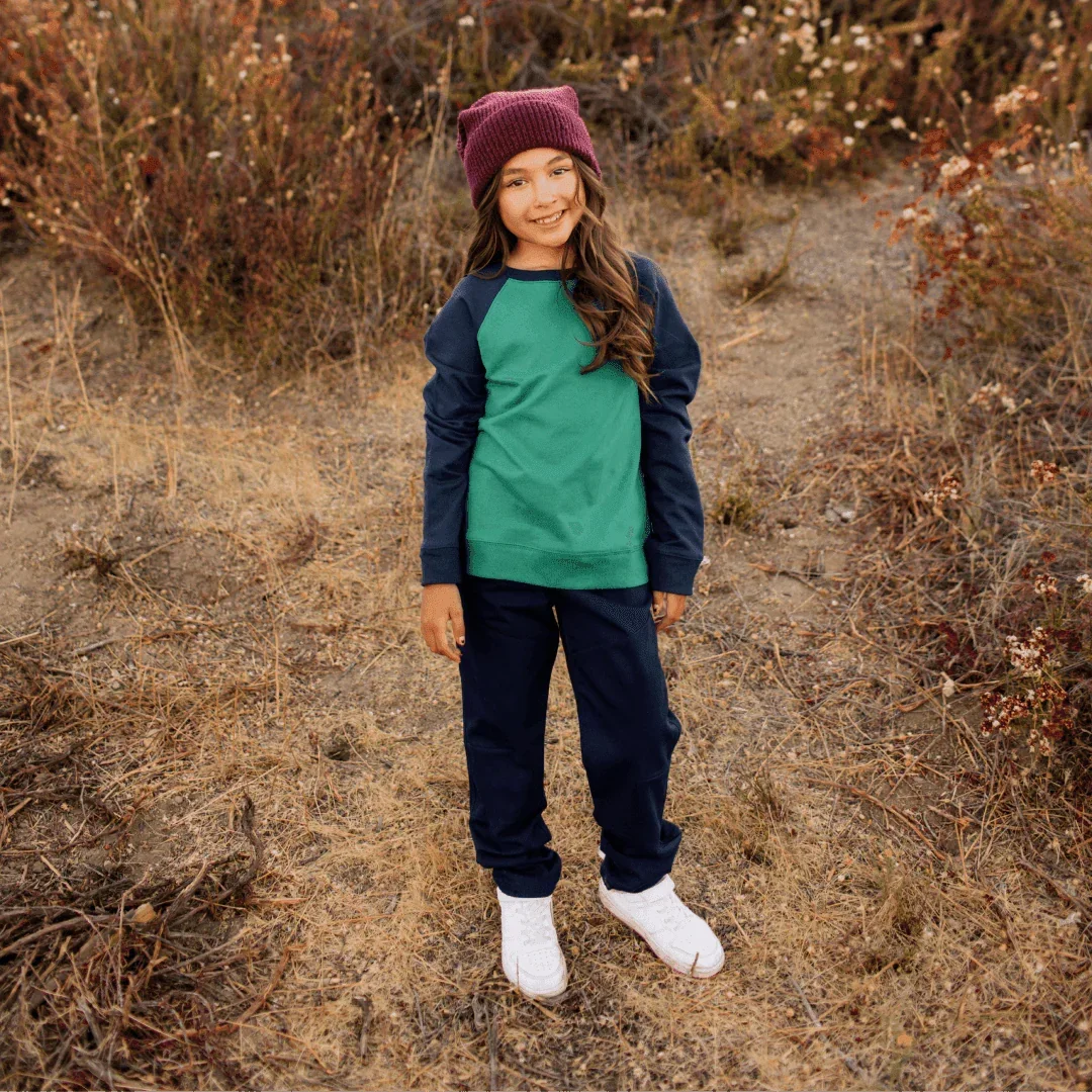 Organic Stevie Raglan Sweatshirt Colorblock