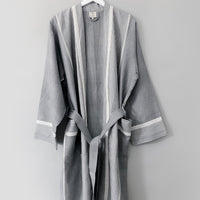 Grey Stripe Tribeca Long Bathrobe