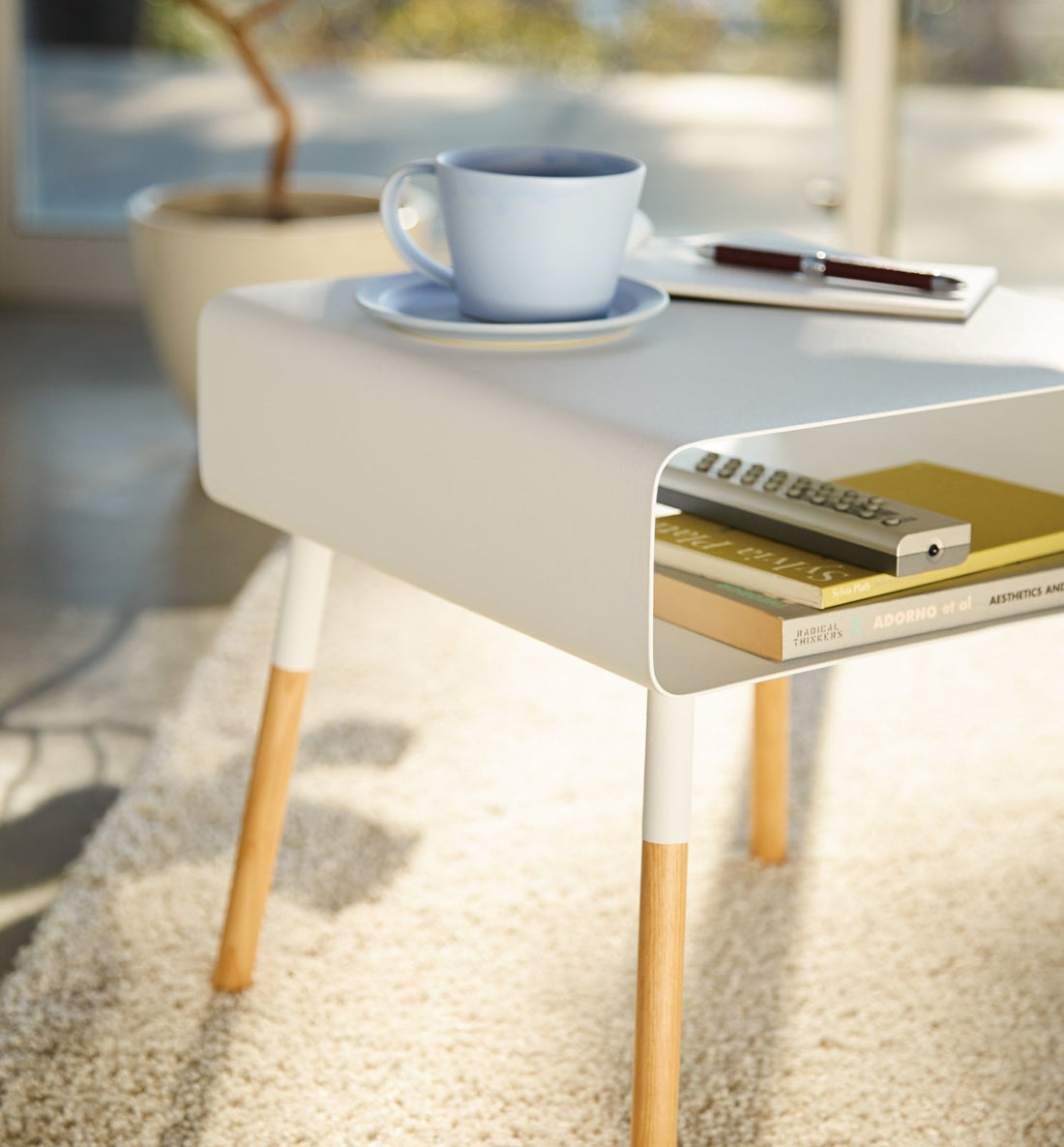 Storage Table - Tall (23" H)  - Steel + Wood