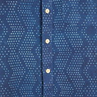 S/S Kabir Shirt in Dot Block Print Indigo