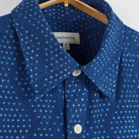 S/S Kabir Shirt in Dot Block Print Indigo