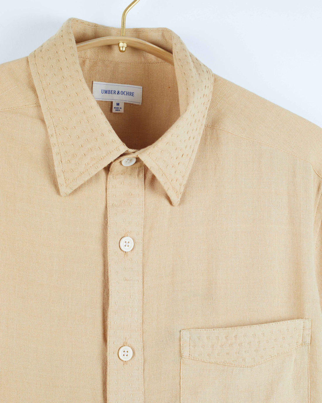 Kabir Shirt in Cotton/Silk Sand