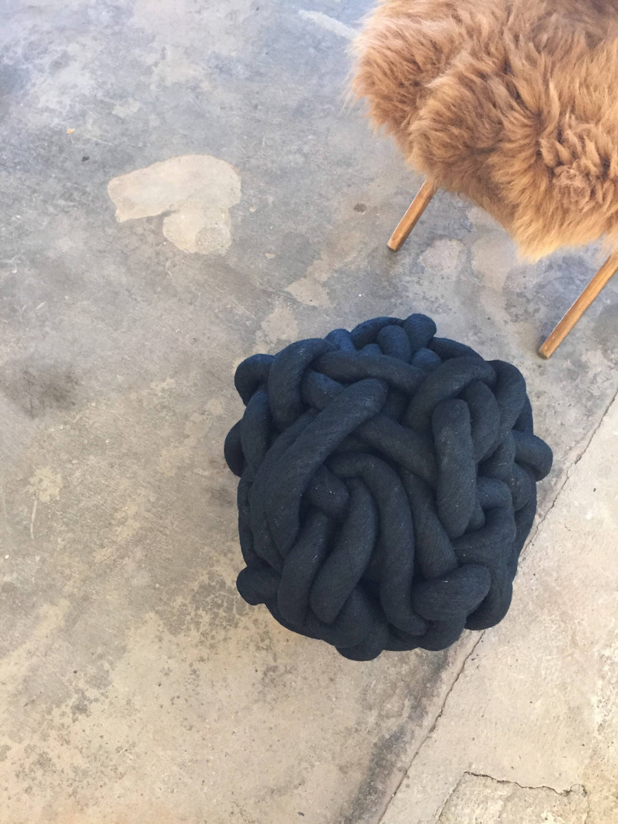 Silk Knot Pouf