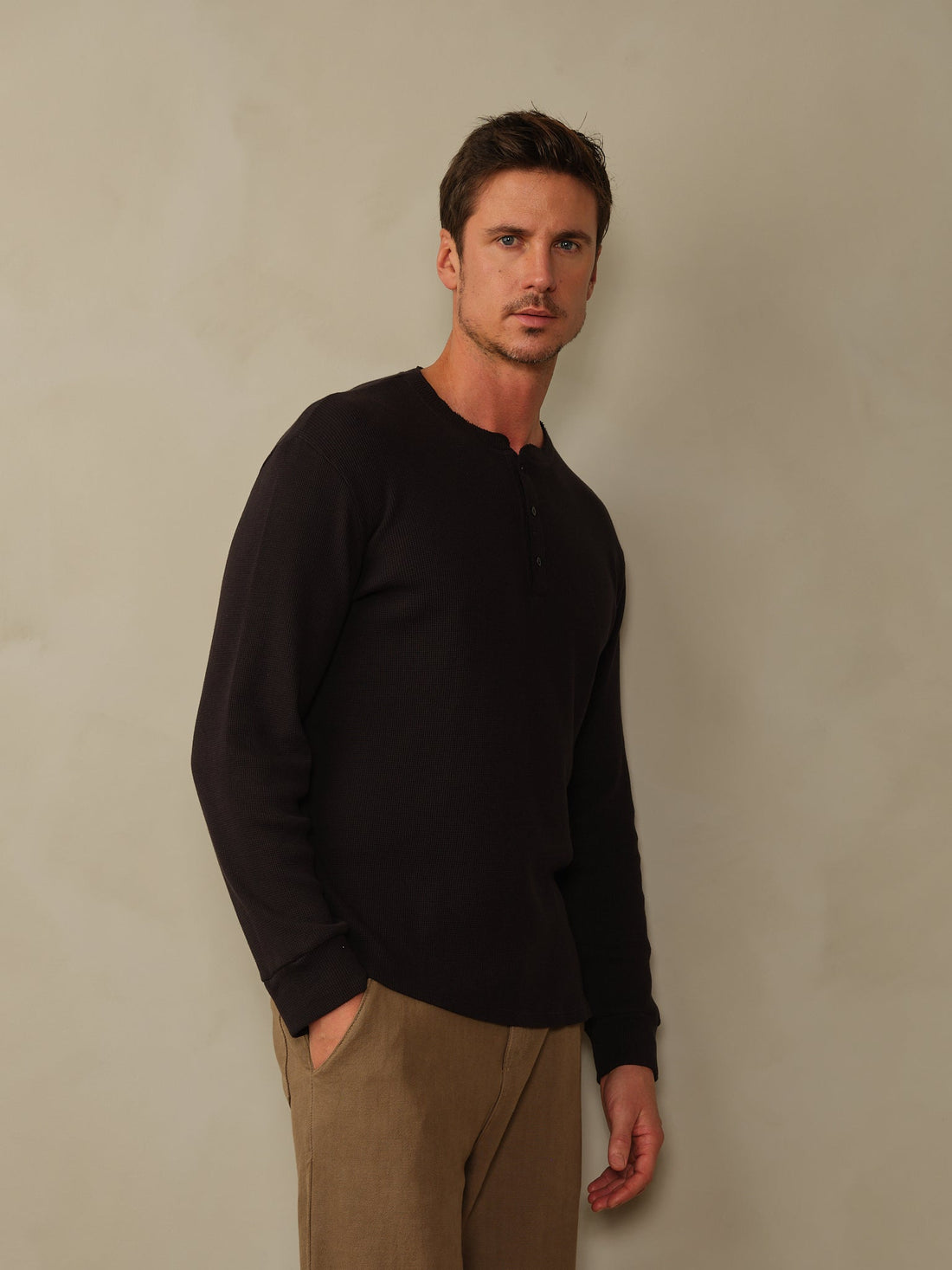 Men's Crosby Organic Cotton Waffle Henley