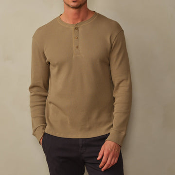 Men's Crosby Organic Cotton Waffle Henley