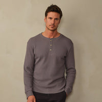 Men's Crosby Organic Cotton Waffle Henley