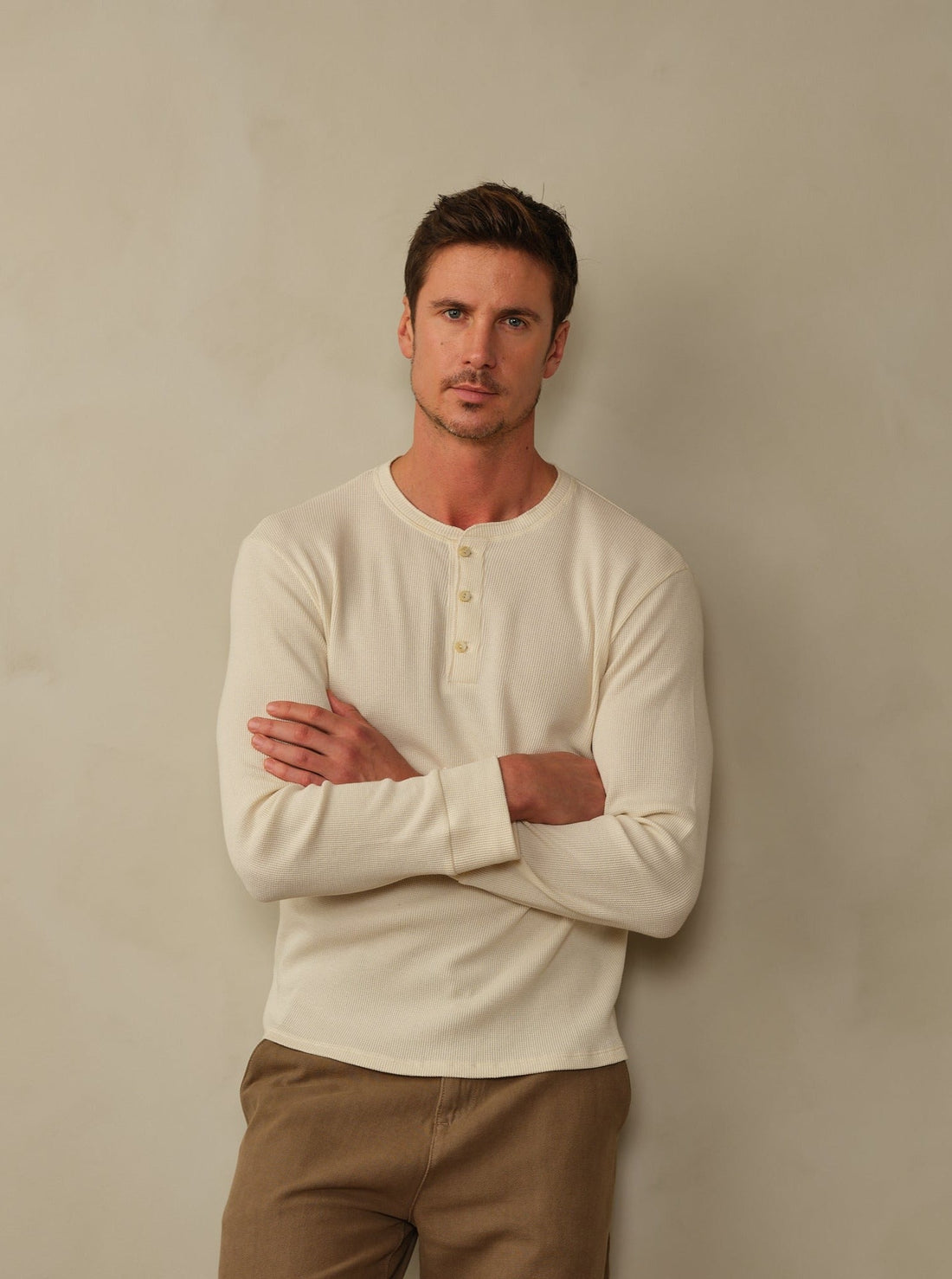 Men's Crosby Organic Cotton Waffle Henley
