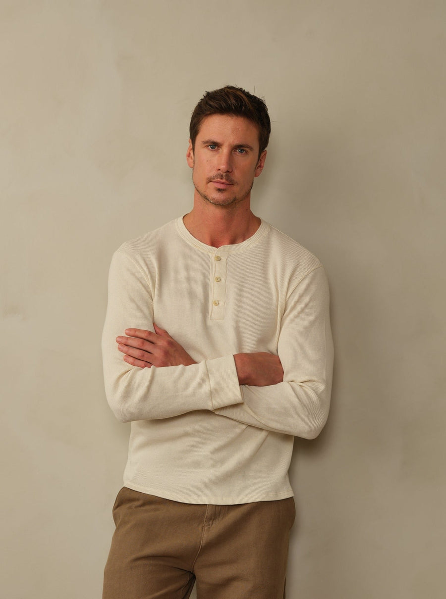 Men's Crosby Organic Cotton Waffle Henley